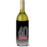 40 Years Wine Bottle Beverage Insulator Hugger CJ1086LITERK