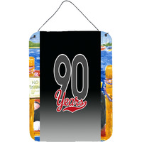 "Caroline's Treasures CJ1091DS1216 90 Years Wall or Door Hanging Prints, 16 x 12"", Multicolor"