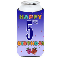 Happy 5th Birthday Tall Boy Beverage Insulator Hugger CJ1096TBC