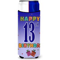 Happy 13th Birthday Ultra Beverage Insulators for slim cans CJ1104MUK