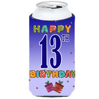 Happy 13th Birthday Tall Boy Beverage Insulator Hugger CJ1104TBC