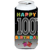 Happy 100th Birthday Tall Boy Beverage Insulator Hugger CJ1129TBC
