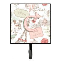 "Caroline's Treasures CJ2002-CSH4 Letter C Love In Paris Pink Leash or Key Holder, Small, Multicolor"