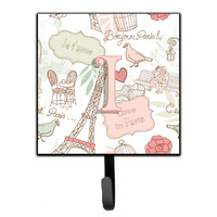 "Caroline's Treasures CJ2002-ISH4 Letter I Love In Paris Pink Leash or Key Holder, Small, Multicolor"