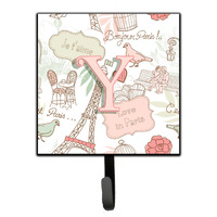 "Caroline's Treasures CJ2002-YSH4 Letter Y Love In Paris Pink Leash or Key Holder, Small, Multicolor"
