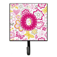 "Caroline's Treasures CJ2005-OSH4 Letter O Flowers and Butterflies Pink Leash or Key Holder, Small, Multicolor"