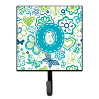 "Caroline's Treasures CJ2006-OSH4 Letter O Flowers and Butterflies Teal Blue Leash or Key Holder, Small, Multicolor"