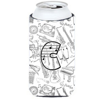 Letter C Musical Note Letters Tall Boy Beverage Insulator Hugger CJ2007-CTBC