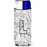 Letter L Musical Note Letters Ultra Beverage Insulators for slim cans CJ2007-LMUK