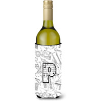 Letter P Musical Note Letters Wine Bottle Beverage Insulator Hugger CJ2007-PLITERK