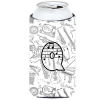 Letter Q Musical Note Letters Tall Boy Beverage Insulator Hugger CJ2007-QTBC