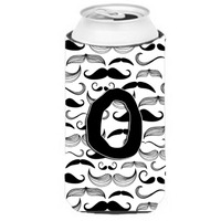 Letter O Moustache Initial Tall Boy Beverage Insulator Hugger CJ2009-OTBC