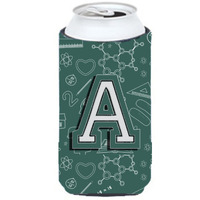 Letter A Back to School Initial Tall Boy Beverage Insulator Hugger CJ2010-ATBC