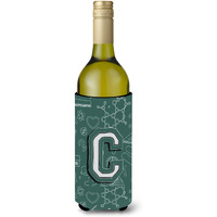 Letter C Back to School Initial Wine Bottle Beverage Insulator Hugger CJ2010-CLITERK