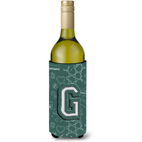 Letter G Back to School Initial Wine Bottle Beverage Insulator Hugger CJ2010-GLITERK