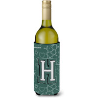 Letter H Back to School Initial Wine Bottle Beverage Insulator Hugger CJ2010-HLITERK