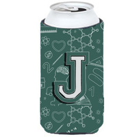 Letter J Back to School Initial Tall Boy Beverage Insulator Hugger CJ2010-JTBC