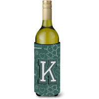 Letter K Back to School Initial Wine Bottle Beverage Insulator Hugger CJ2010-KLITERK