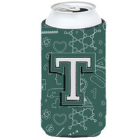 Letter T Back to School Initial Tall Boy Beverage Insulator Hugger CJ2010-TTBC
