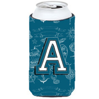 Letter A Sea Doodles Initial Alphabet Tall Boy Beverage Insulator Hugger CJ2014-ATBC