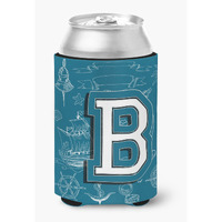 Letter B Sea Doodles Initial Alphabet Can or Bottle Hugger CJ2014-BCC