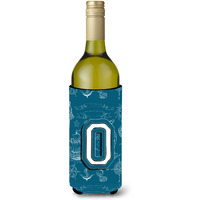Letter O Sea Doodles Initial Alphabet Wine Bottle Beverage Insulator Hugger CJ2014-OLITERK