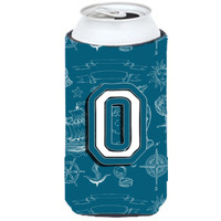 Letter O Sea Doodles Initial Alphabet Tall Boy Beverage Insulator Hugger CJ2014-OTBC
