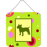 "Caroline's Treasures CK1018DS66 Bull Terrier Aluminum Metal Wall or Door Hanging Prints, 6 x 6"", Multicolor"