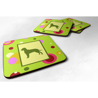 "Caroline's Treasures CK1023FC Curly Coated Retriever Foam Coasters (Set of 4), 3.5"" H x 3.5"" W, Multicolor"