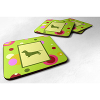 "Caroline's Treasures CK1024FC Dachshund Foam Coasters (Set of 4), 3.5"" H x 3.5"" W, Multicolor"