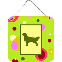 "Caroline's Treasures CK1033DS66 Golden Retriever Aluminum Metal Wall or Door Hanging Prints, 6 x 6"", Multicolor"