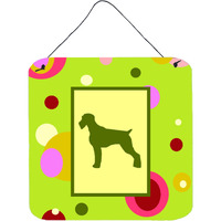 "Caroline's Treasures CK1036DS66 German Wirehaired Pointer Aluminum Metal Wall or Door Hanging Prints, 6 x 6"", Multicolor"