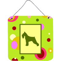 "Caroline's Treasures CK1054DS66 Schnauzer Aluminum Metal Wall or Door Hanging Prints, 6 x 6"", Multicolor"