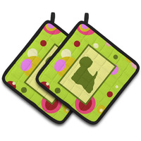 "Caroline's Treasures Westie Pair of Pot Holders CK1065PTHD, 7.5HX7.5W, Multicolor"