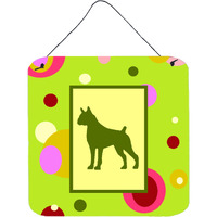"Caroline's Treasures CK1075DS66 Boxer Aluminum Metal Wall or Door Hanging Prints, 6 x 6"", Multicolor"