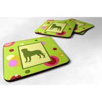"Caroline's Treasures CK1076FC Bullmastiff Foam Coasters (Set of 4), 3.5"" H x 3.5"" W, Multicolor"