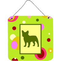 "Caroline's Treasures CK1128DS66 French Bulldog Aluminum Metal Wall or Door Hanging Prints, 6 x 6"", Multicolor"