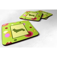 "Caroline's Treasures CK1130FC Corgi Foam Coasters (Set of 4), 3.5"" H x 3.5"" W, Multicolor"