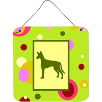 "Caroline's Treasures Ibizan Hound Aluminum Metal Wall or Door Hanging Prints, 6 x 6"", Multicolor"
