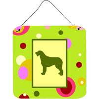 "Caroline's Treasures CK1135DS66 Irish Wolfhound Aluminum Metal Wall or Door Hanging Prints, 6 x 6"", Multicolor"