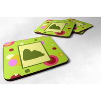 "Caroline's Treasures CK1150FC Shih Tzu Foam Coasters (Set of 4), 3.5"" H x 3.5"" W, Multicolor"