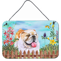 "Caroline's Treasures English Bulldog Spring Metal Print, 8"" x 12"""