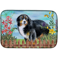 "Caroline's Treasures Bernese Mountain Dog Spring Dish Drying Mat, 14"" x 21"""