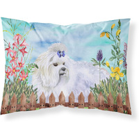 "Caroline's Treasures Maltese Spring Pillowcase, Standard, Multicolor"