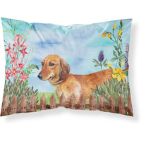 "Caroline's Treasures Dachshund Spring Pillowcase, Standard, Multicolor"