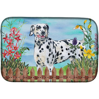 "Caroline's Treasures Dalmatian Spring Dish Drying Mat, 14"" x 21"""