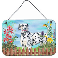 "Caroline's Treasures Dalmatian Spring Metal Print, 8"" x 12"""