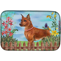 "Caroline's Treasures Miniature Pinscher Spring Dish Drying Mat, 14"" x 21"""