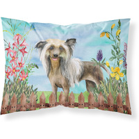 "Caroline's Treasures Chinese Crested Spring Printed, Polyester, 250 Thread count, Envelope closure Pillowcase, Standard, Multicolor"