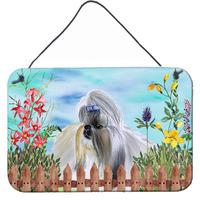 "Caroline's Treasures Shih Tzu Spring Metal Print, 8"" x 12"", Multicolor"
